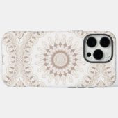 Coques Case-Mate iPhone Motif Mandala Beige et Crème (Verso (horizontal))