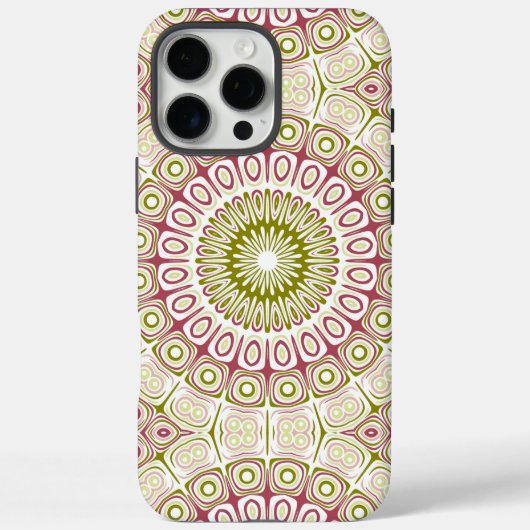 Coques Case-Mate iPhone Motif Mandala Olive et Rose (Verso)