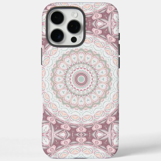 Coques Case-Mate iPhone Motif Mandala Rose Pâle et Menthe (Verso)