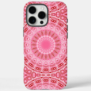 Coques iPhone 16 Pro Max Motif Mandala Rouge et Rose
