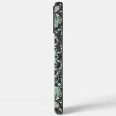Coques Case-Mate iPhone Motif Mandala Vert Menthe et Charbon (Verso / Gauche)