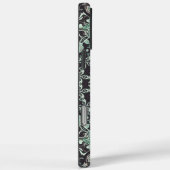 Coques Case-Mate iPhone Motif Mandala Vert Menthe et Charbon (Verso / Droite)