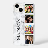 Coques Case-Mate iPhone Motif Marbre blanc en pierre (Verso)