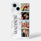 Coques Case-Mate iPhone Motif Marbre blanc en pierre (Verso)