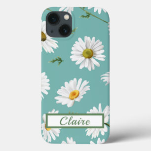 Case-Mate iPhone Case Motif marguerrier, Arrière - plan Turquoise, Perso