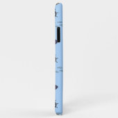 Coques Case-Mate iPhone Motif marin sur fond bleu (Dos/Droite)