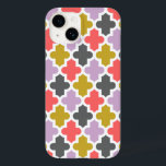 Coques Pour iPhone Motif marocain moderne<br><div class="desc">Chic Girly Preppy Moderne Marocain Quatrefoil Design en treillis</div>
