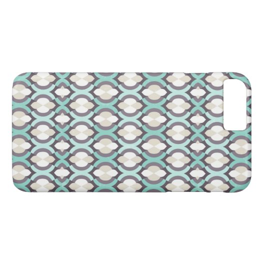 Coques Case-Mate iPhone Motif marocain turquoise (Dos (Horizontal))