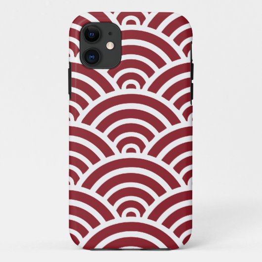 Coques Case-Mate iPhone Motif Maroon Scallop (Dos)