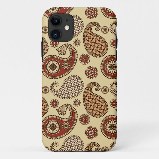 Coques Case-Mate iPhone Motif, marron, tan et beige (Dos)