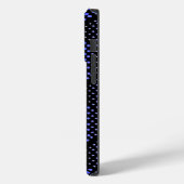 Coques Case-Mate iPhone Motif matriciel bleu 01 Black BG (Verso / Gauche)