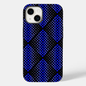 Coques Case-Mate iPhone Motif matriciel bleu 01 Black BG (Verso)