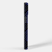 Coques Case-Mate iPhone Motif matriciel bleu 01 Black BG (Verso / Droite)
