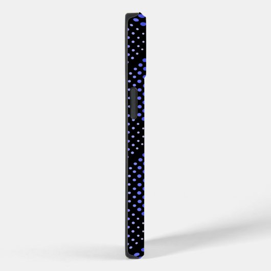 Coques Case-Mate iPhone Motif matriciel bleu 01 Black BG (Verso / Droite)