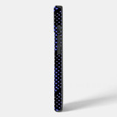 Coques Case-Mate iPhone Motif matriciel bleu 01 Black BG (Verso / Gauche)