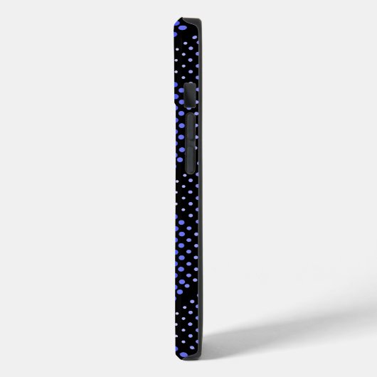 Coques Case-Mate iPhone Motif matriciel bleu 01 Black BG (Verso / Gauche)