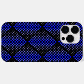 Coques Case-Mate iPhone Motif matriciel bleu 01 Black BG (Verso (horizontal))