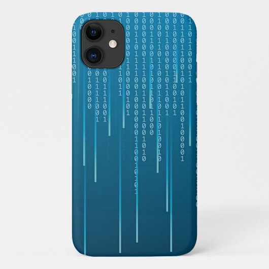Coques Case-Mate iPhone Motif matriciel en bleu (Dos)