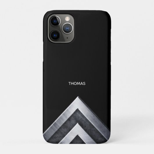 Coques Case-Mate iPhone Motif Métal Argent Élégant (Dos)