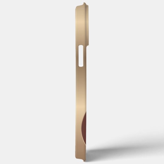 Coques Case-Mate iPhone Motif métallique Abstrait avec Monogramme (Verso / Droite)