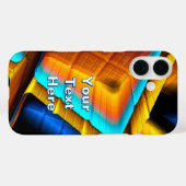 Coques Case-Mate iPhone Motif métallisé bleu-or 33 (Verso (horizontal))