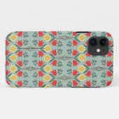 Coques Case-Mate iPhone Motif mignon chic rustique floral de fairisle (Dos (Horizontal))