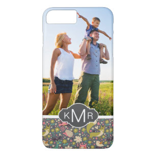 Coque Case-Mate Pour iPhone Motif mignon d'animaux de forêt du monogramme