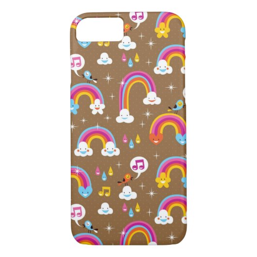 Coques Case-Mate iPhone motif mignon d'arcs-en-ciel (Dos)
