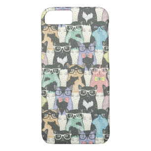 Coque iPhone 7 Motif mignon de chats de hippie