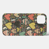 Coques Case-Mate iPhone Motif mignon de lapins d'amour avec des coeurs (Verso (horizontal))