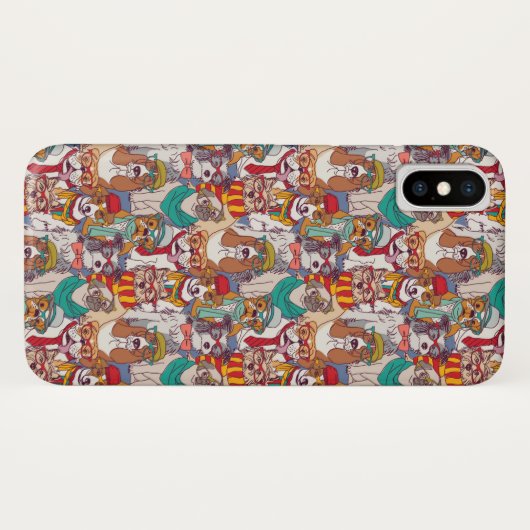 Coques Case-Mate iPhone Motif mignon de mode de chiot (Dos (Horizontal))