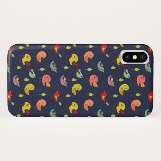 Coques Case-Mate iPhone Motif mignon d'oiseaux Whimsical à main (Dos (Horizontal))