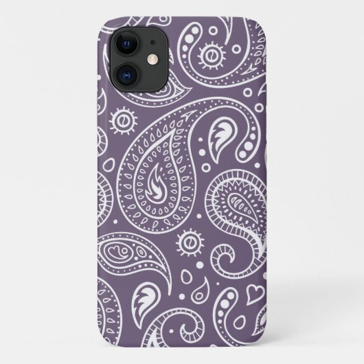 Coques Case-Mate iPhone Motif mignon violet Paisley (Dos)