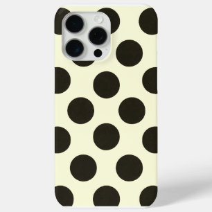 Coque iPhone 15 Pro Max Motif minimaliste à pois noirs