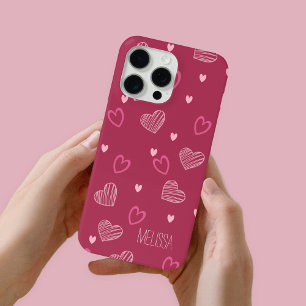 Coque iPhone 15 Pro Max Motif minimaliste de forme de coeur romantique mod