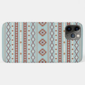 Coques Case-Mate iPhone Motif mixte aztèque à motif rustique crème bleu (Dos (Horizontal))