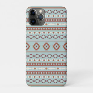 Case-Mate iPhone Case Motif mixte aztèque à motifs rustiques crème bleu