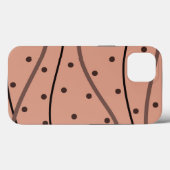 Coques Case-Mate iPhone Motif Mocha Dots & Stripes (Verso (horizontal))