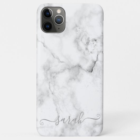 Coques Case-Mate iPhone Motif modèle Marbre blanc (Dos)