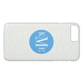 Coques Case-Mate iPhone Motif moderne Blue Chevron (Dos (Horizontal))