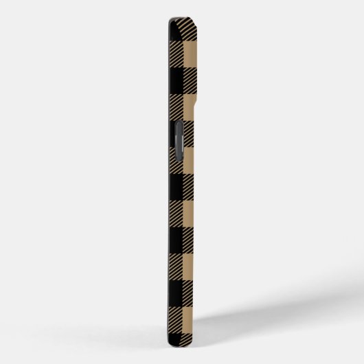 Coques Case-Mate iPhone Motif moderne Buffalo Beige Plaid Check (Verso / Droite)