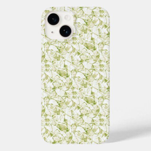 Coques Case-Mate iPhone motif moderne élégant abstrait blanc-olive (Verso)