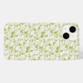 Coques Case-Mate iPhone motif moderne élégant abstrait blanc-olive (Verso (horizontal))