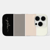 Coques Case-Mate iPhone Motif moderne élégant avec nom (Verso (horizontal))