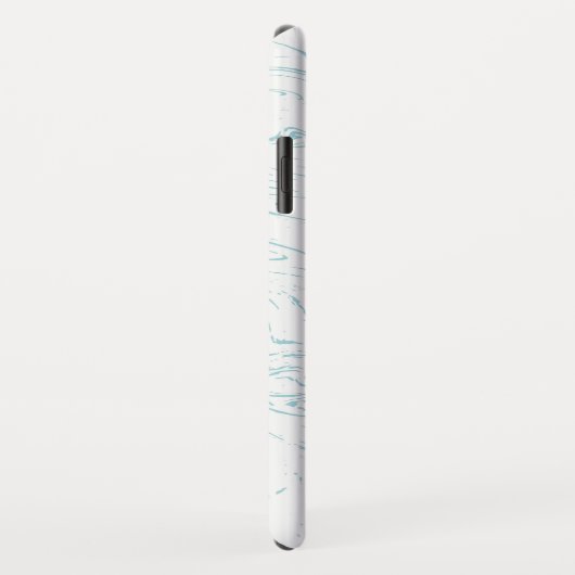 Coques Case-Mate iPhone Motif moderne en marbre marin Aqua (Dos/Droite)