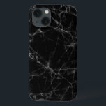 Case-Mate iPhone Case Motif moderne en marbre noir<br><div class="desc">Elégant mur en pierre de marbre gris motif 3 en noir blanc et blanc accents.</div>