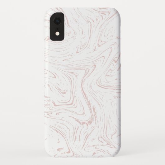 Coques Case-Mate iPhone Motif moderne en marbre rose Pastel (Dos)