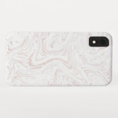 Coques Case-Mate iPhone Motif moderne en marbre rose Pastel (Dos (Horizontal))