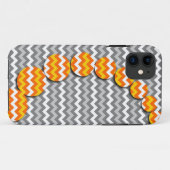 Coques Case-Mate iPhone Motif moderne Jaune Grey Chevron Zigzag (Dos (Horizontal))