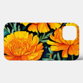 Coques Case-Mate iPhone Motif moderne Marigold Watercolor (Verso (horizontal))